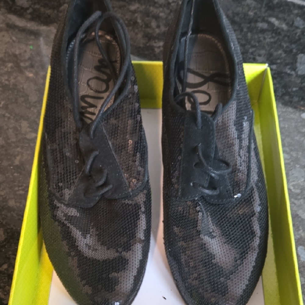 Sam Edelman Black Textured Shoes